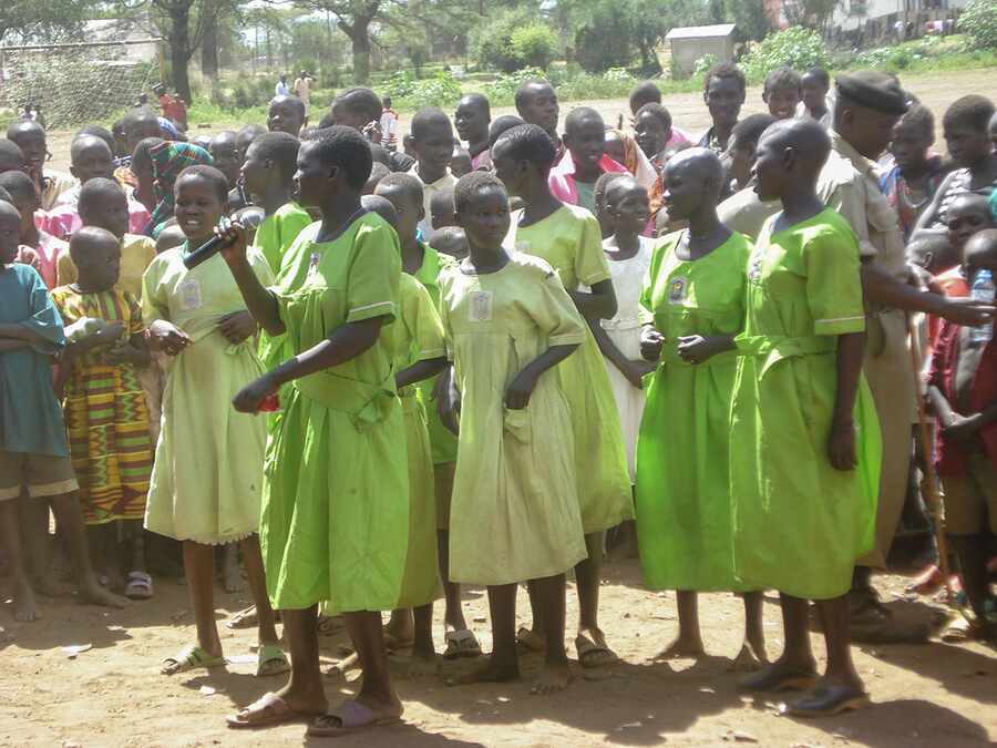 Girls taking part in a programme event focused on participation and learning.