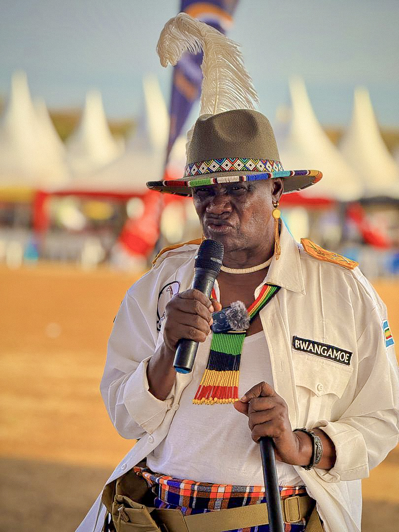Hon. David Bwangamoe Pulkol speaking during the 11th Karamoja Cultural Festival